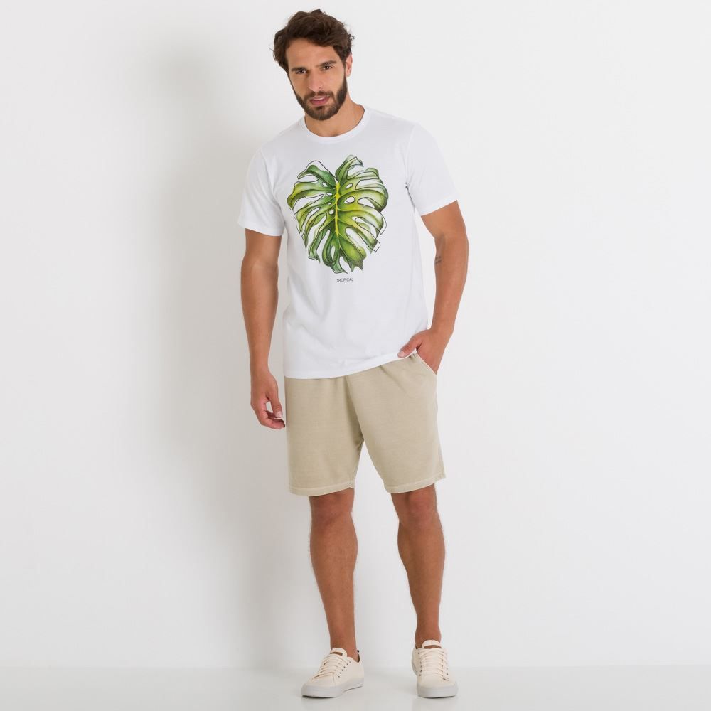 Camiseta com Estampa Tropical Marc Alain