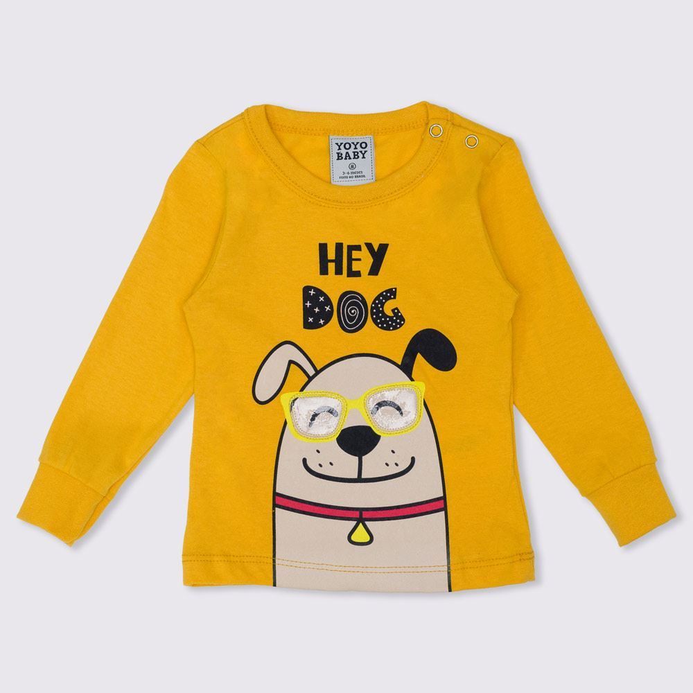 Camiseta de Bebê Hey Dog Yoyo Baby