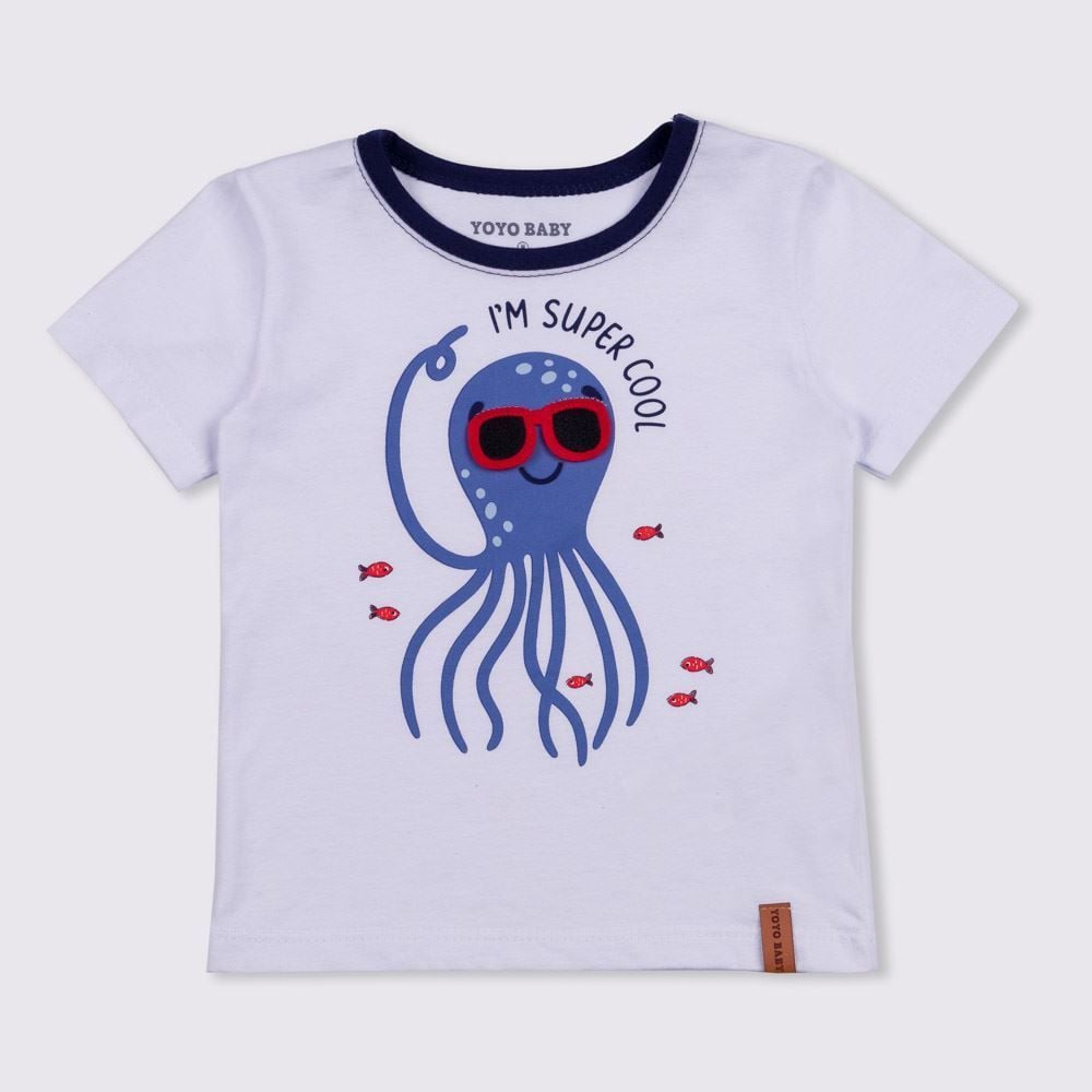 Camiseta de Bebê M/Malha Lula Interativa Yoyo Baby