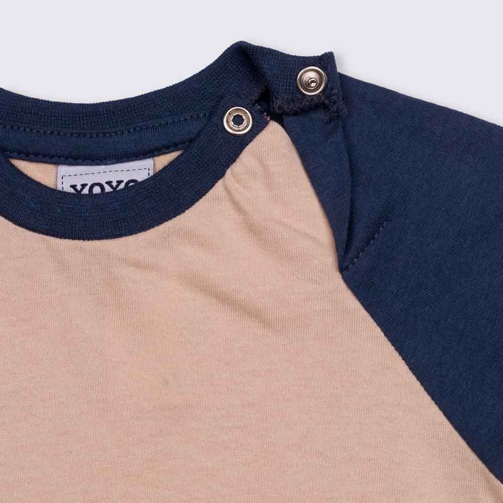 Camiseta de Bebê M/Malha Mangas Raglan Yoyo Baby