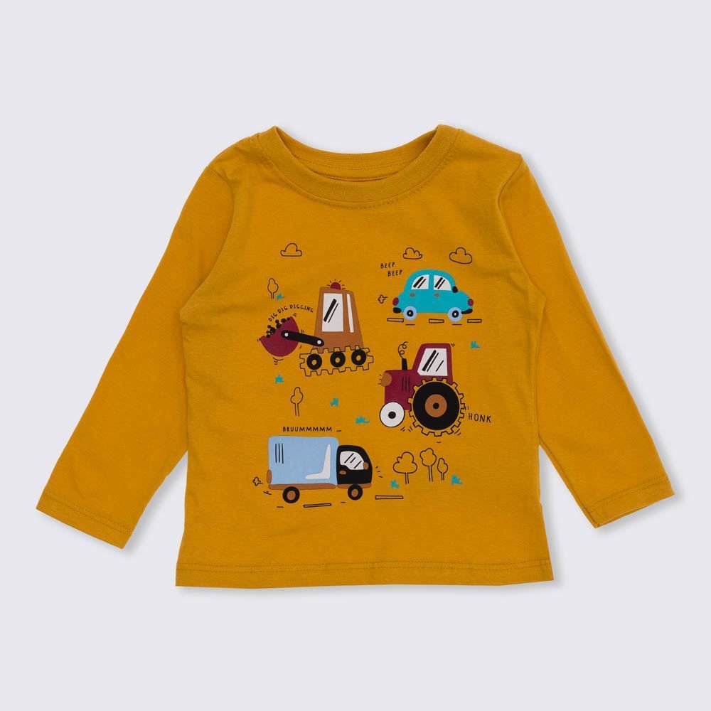 Camiseta de Bebê Meia Malha Silk Carros Yoyo Baby