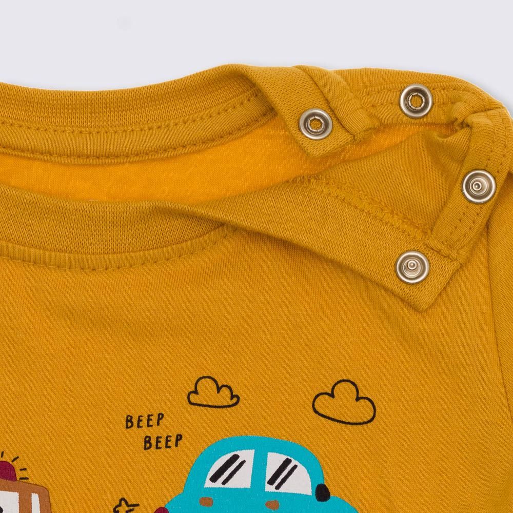 Camiseta de Bebê Meia Malha Silk Carros Yoyo Baby