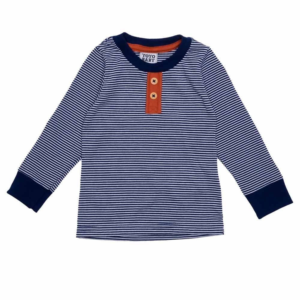 Camiseta de Bebê Menino + Botões e Cotoveleira Yoyo Baby