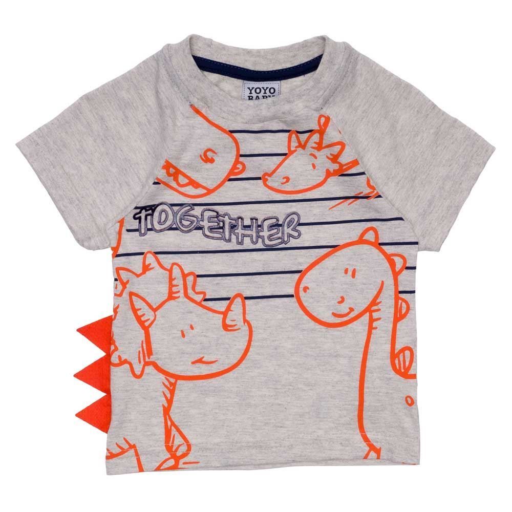 Camiseta de Bebê Menino Dinos Mangas Raglan Yoyo Baby