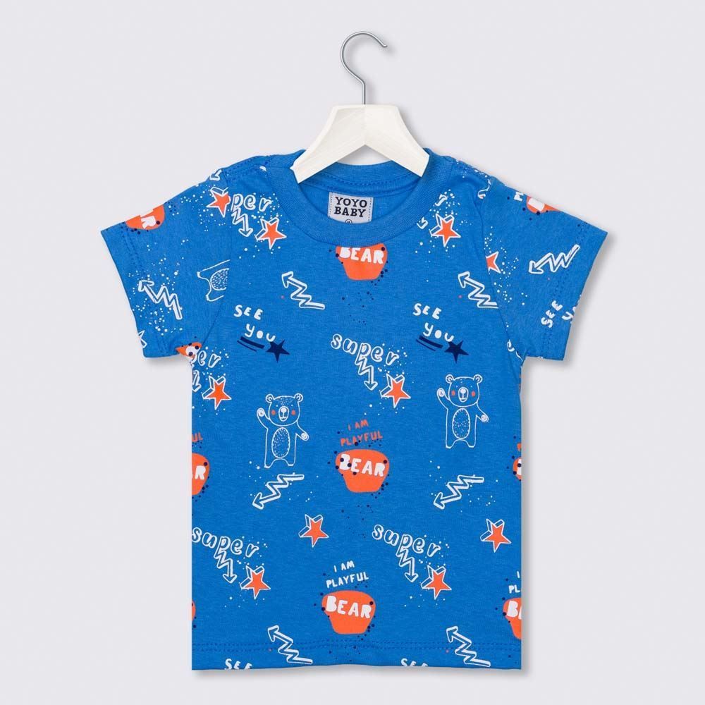 Camiseta de Bebê Menino Super Full Bear Yoyo Baby