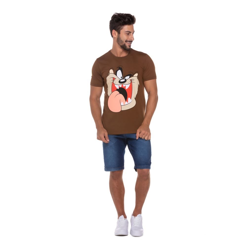 Camiseta Estampa Face Taz Looney Tunes