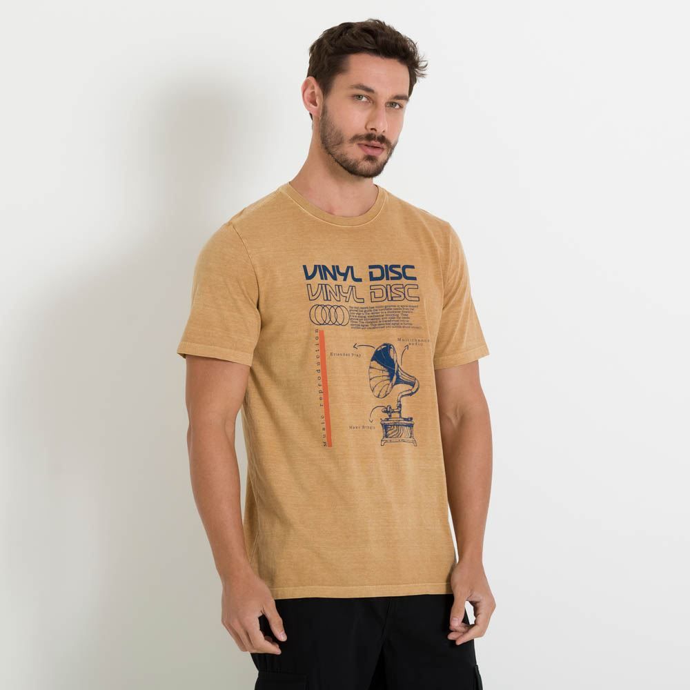 Camiseta Estonada Com Estampa Marc Alain