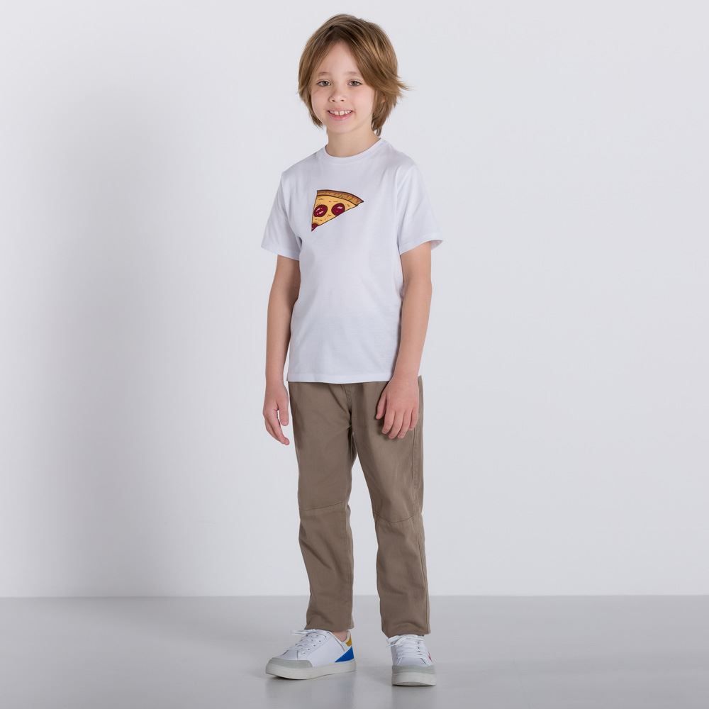 Camiseta Fatia de Pizza Yoyo Kids