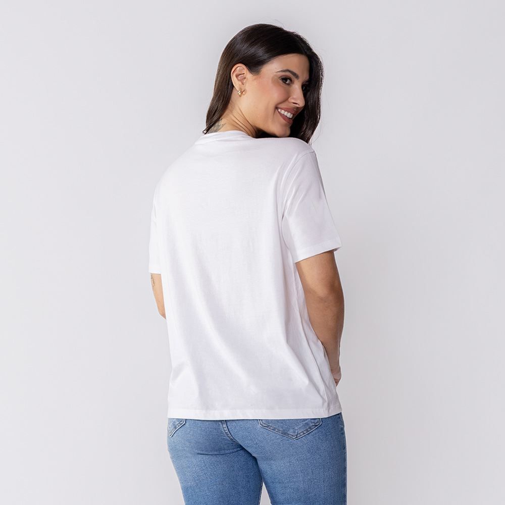 Camiseta Feminina Com Pedraria Boby Blues