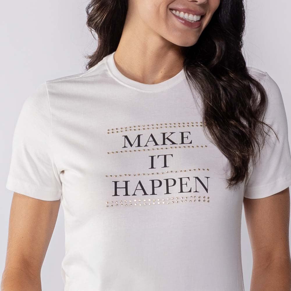 Camiseta Feminina Com Strass Patricia Foster