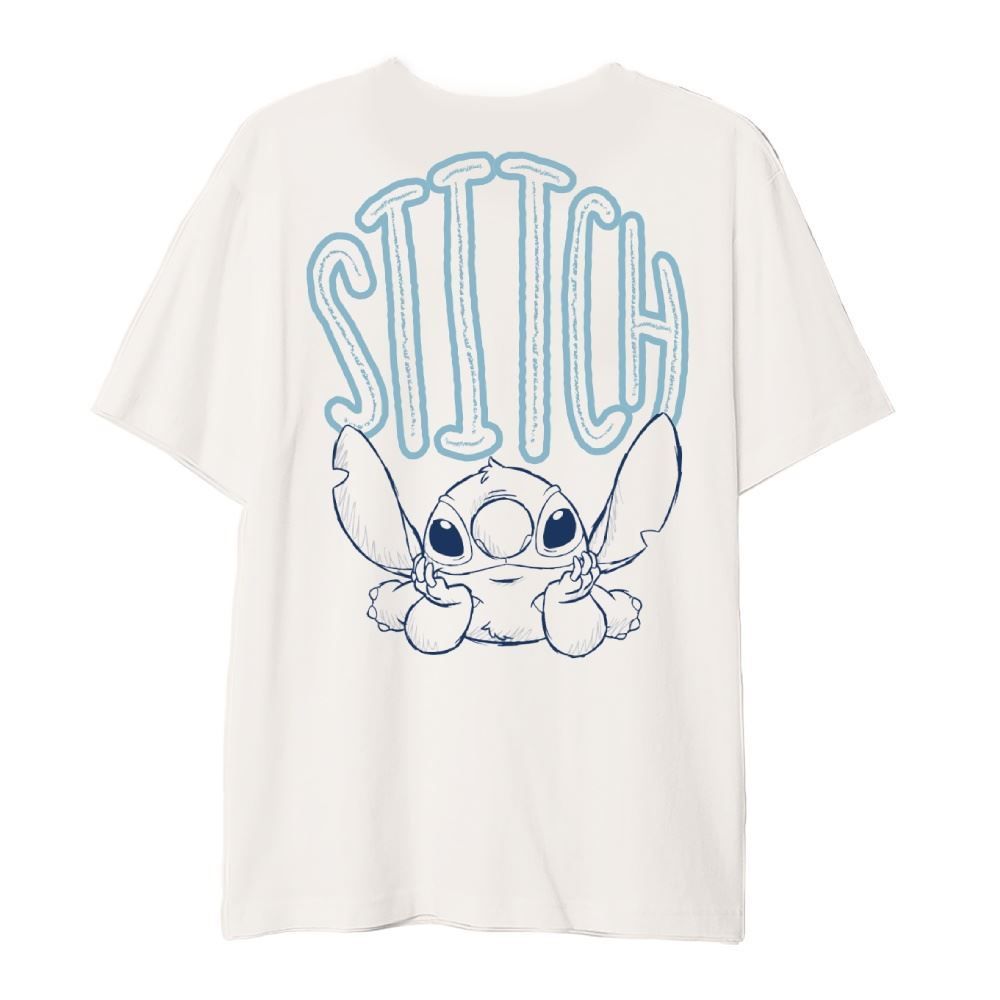 Camiseta Feminina De Algodão Stitch Deitado Bandup