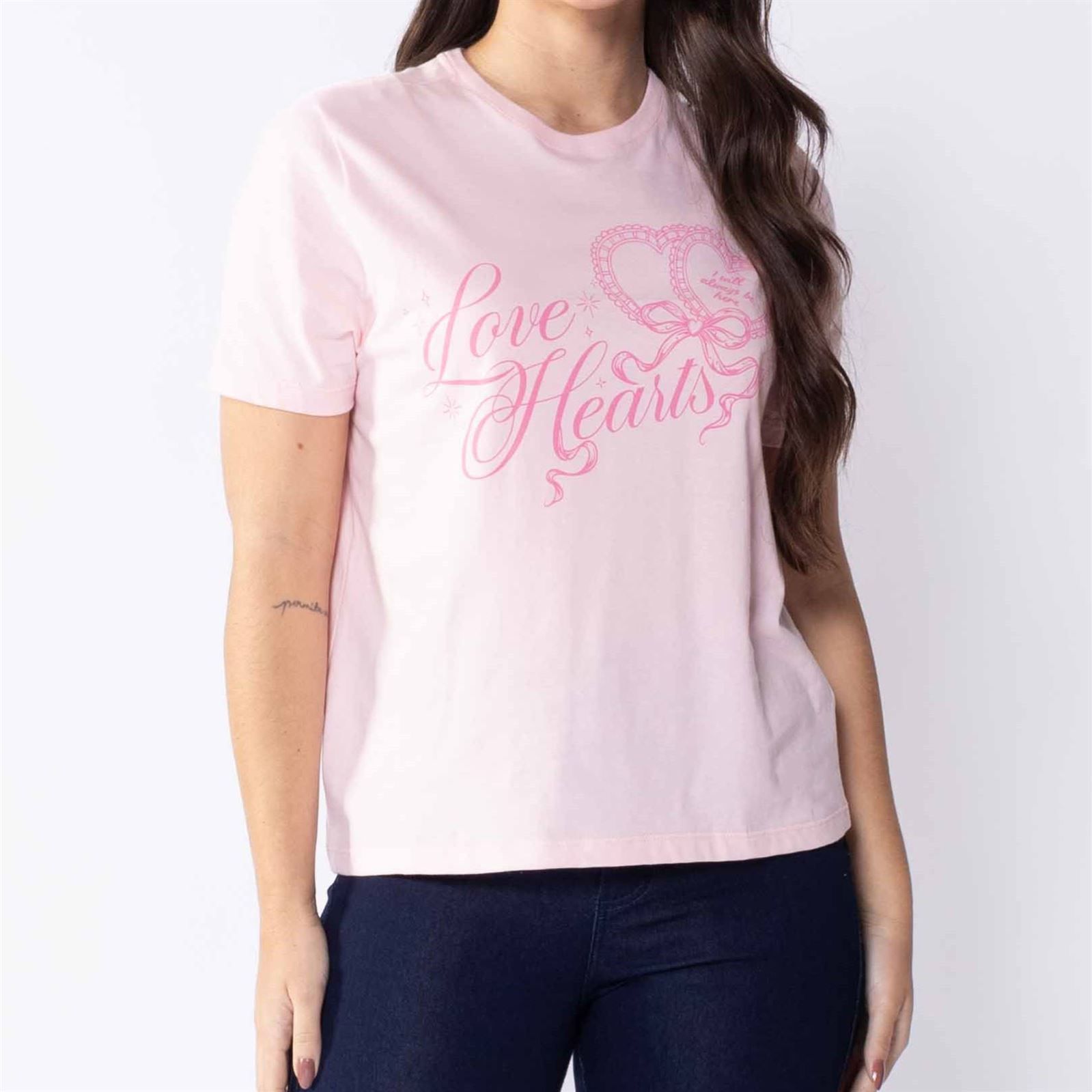 Camiseta Feminina Love Hearts Boby Blues