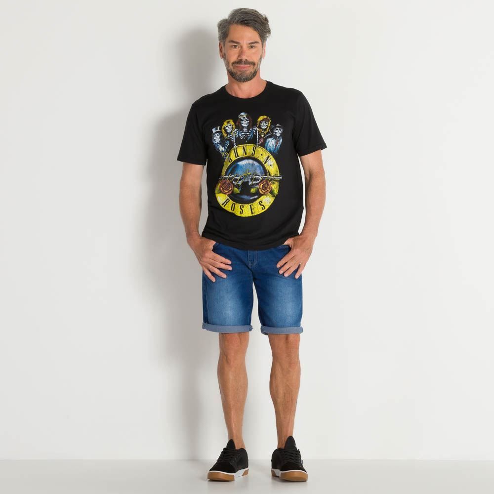 Camiseta Guns N' Roses Esqueleto BandUP
