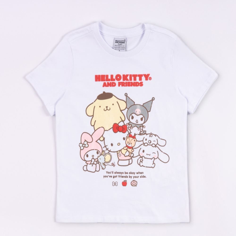 Camiseta Hello Kitty And Friends 4 a 10 Anos Sanrio