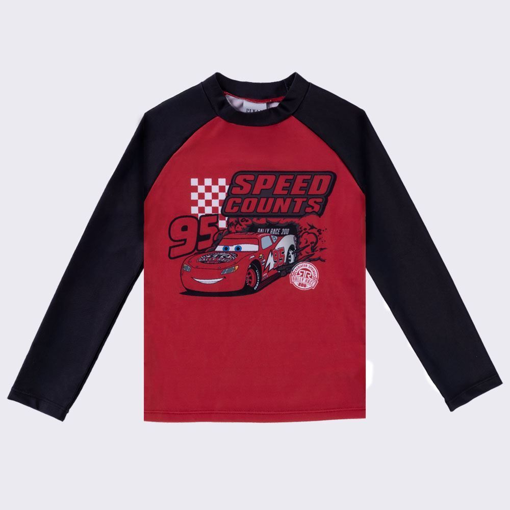 Camiseta Infantil Com Proteção UV McQueen 4 a 10 Anos Disney