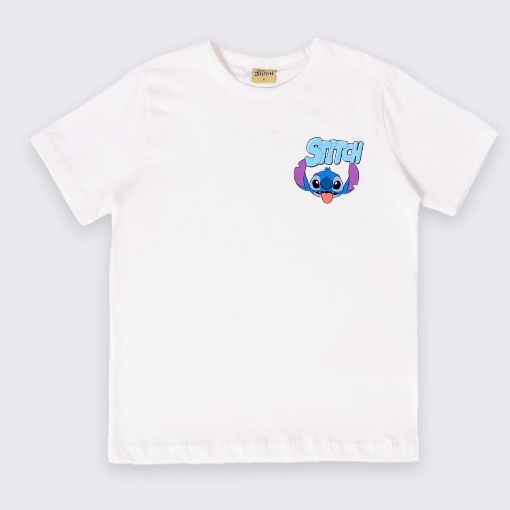 Camiseta Infantil Stitch 4 a 10 anos Com Mochila Disney