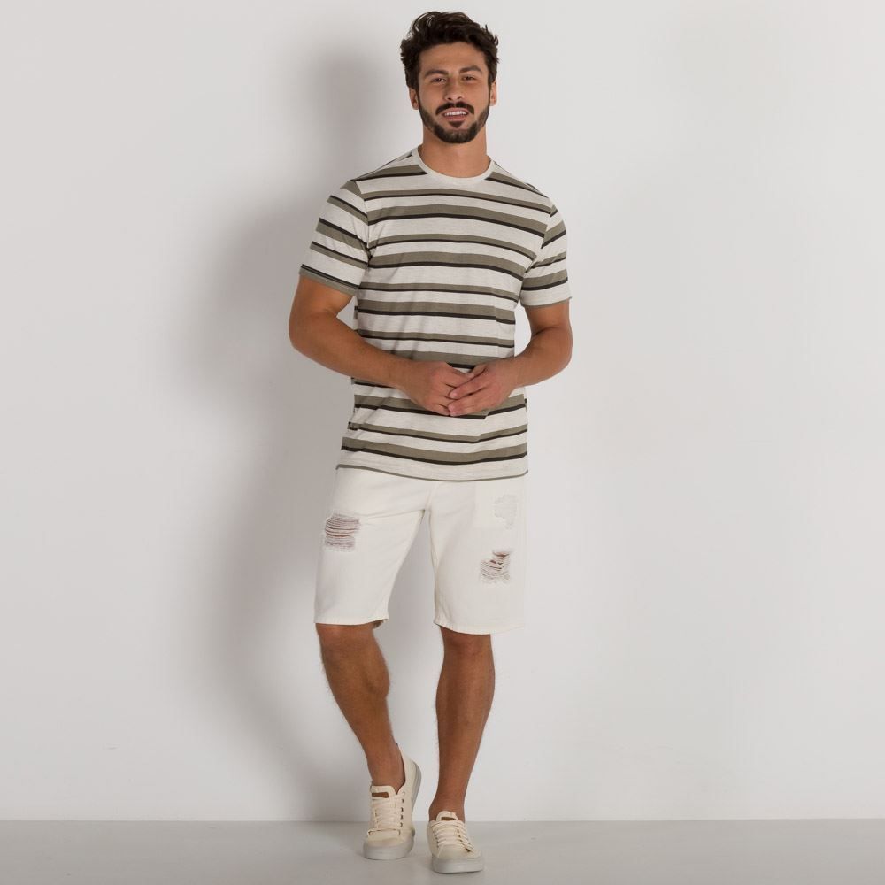 Camiseta Listrada Contraste Marc Alain