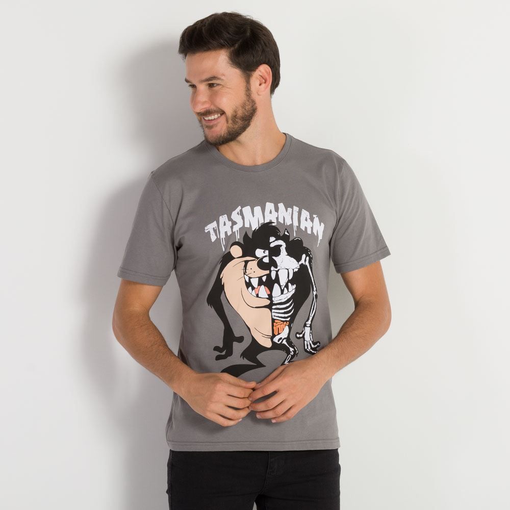 Camiseta Looney Tunes Taz Esqueleto BandUP