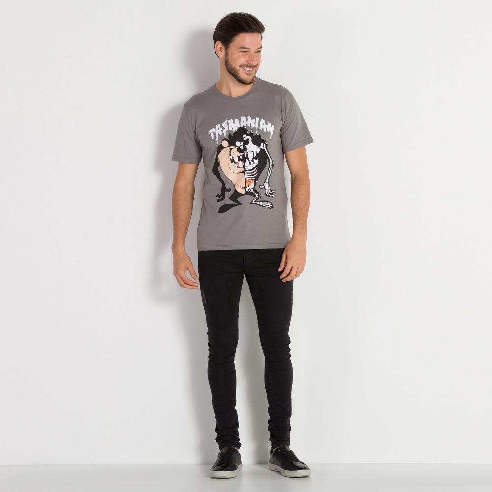 Camiseta Looney Tunes Taz Esqueleto BandUP