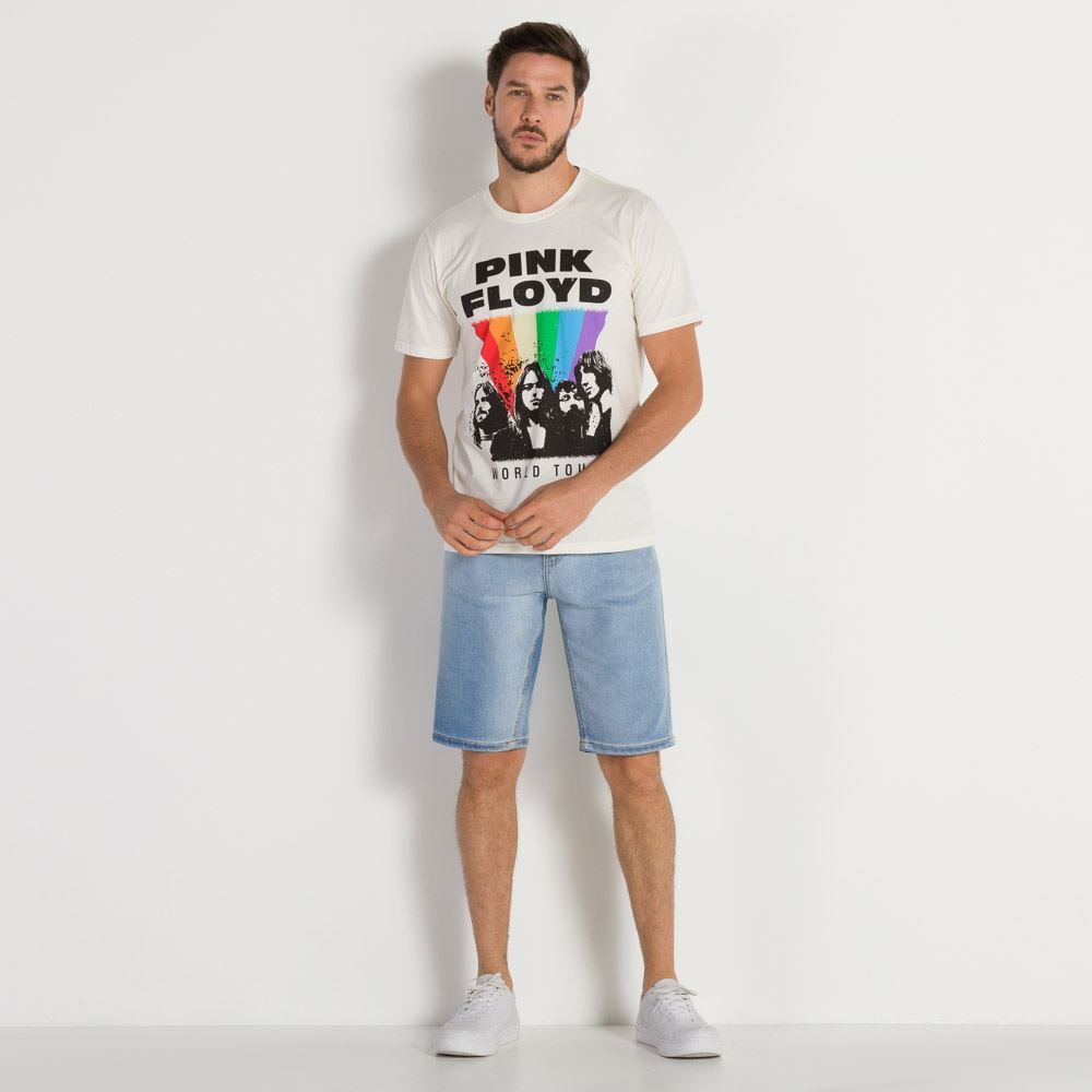 Camiseta M/Malha Pink Floyd BandUP