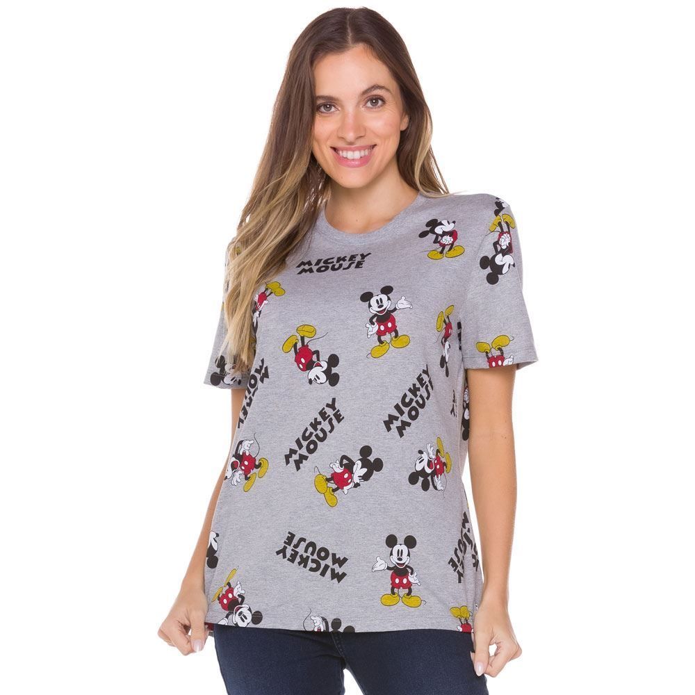 Camiseta Malha Estampa Rotativa Mickey Disney