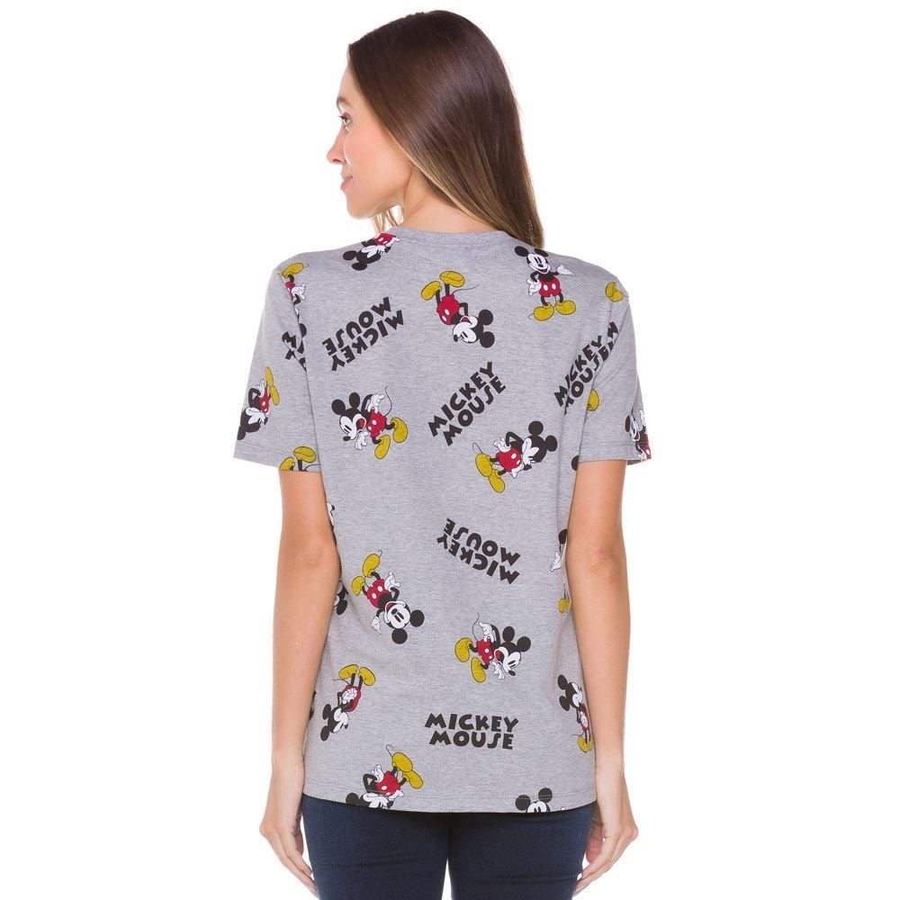 Camiseta Malha Estampa Rotativa Mickey Disney