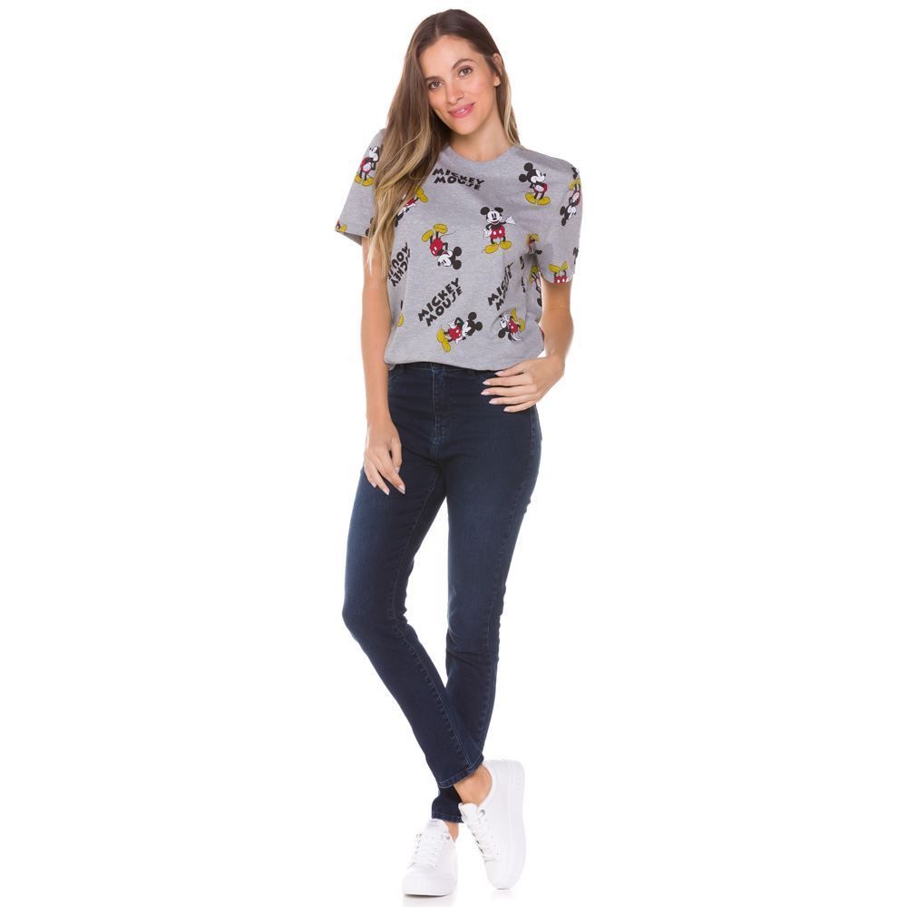 Camiseta Malha Estampa Rotativa Mickey Disney