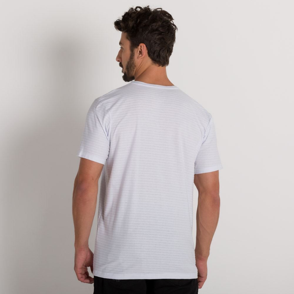 Camiseta Manga Curta com Bolso Marc Alain