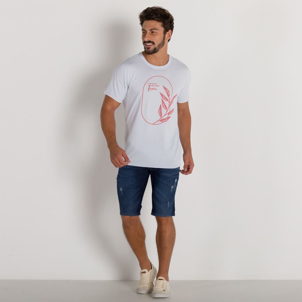 Camiseta Manga Curta Estampa Free Marc Alain