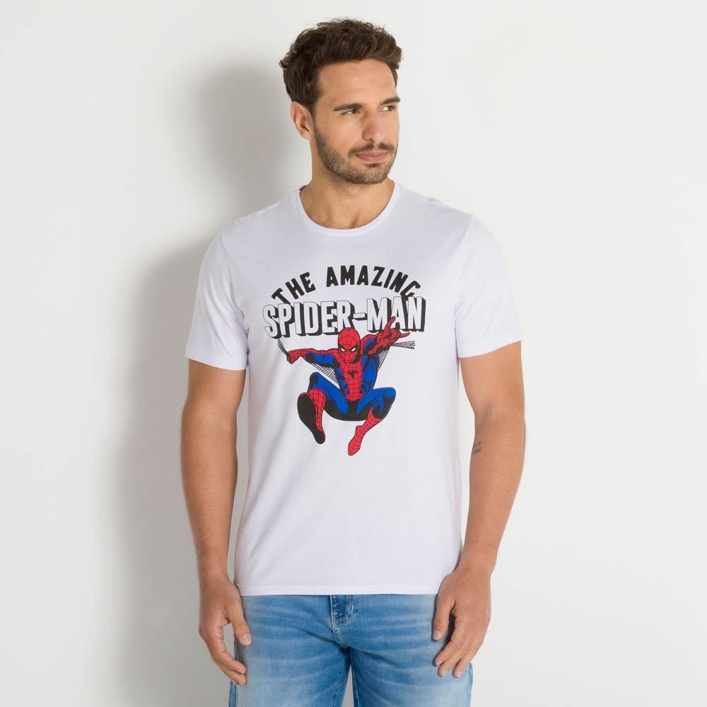 Camiseta Manga Curta Spider Man Marvel