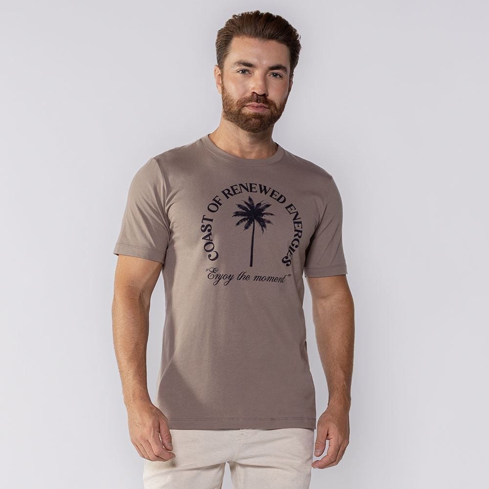 Camiseta Masculina De Algodão Marc Alain