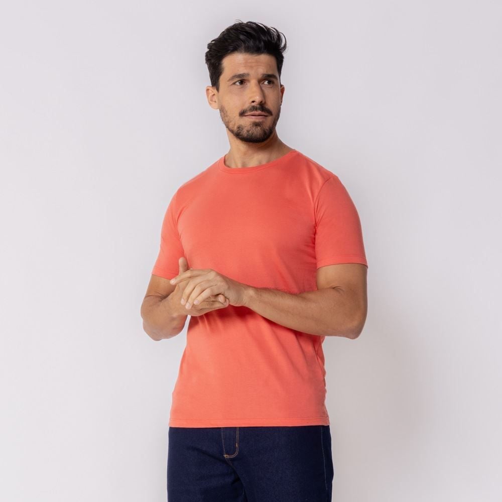 Camiseta Masculina Básica De Algodão Marc Alain