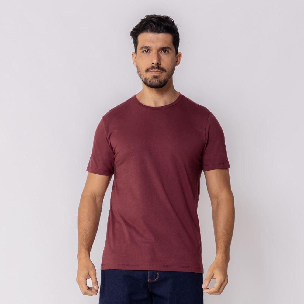 Camiseta Masculina Básica De Algodão Marc Alain