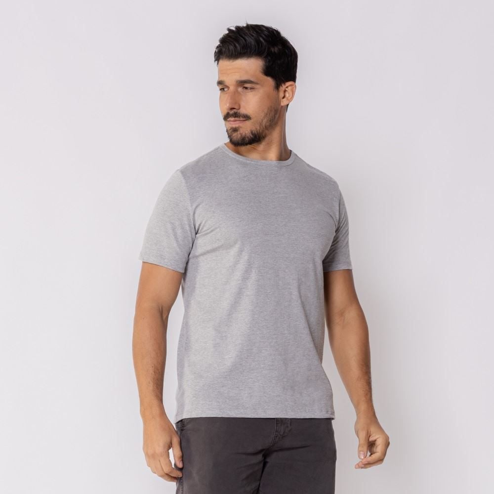 Camiseta Masculina Básica De Algodão Marc Alain