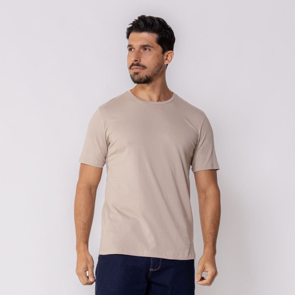 Camiseta Masculina Básica De Algodão Marc Alain