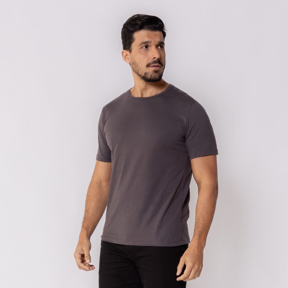 Camiseta Masculina Básica De Algodão Marc Alain
