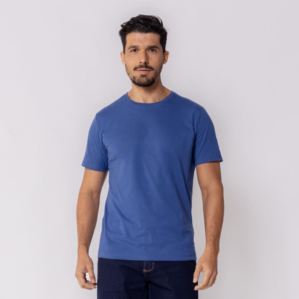 Camiseta Masculina Básica De Algodão Marc Alain
