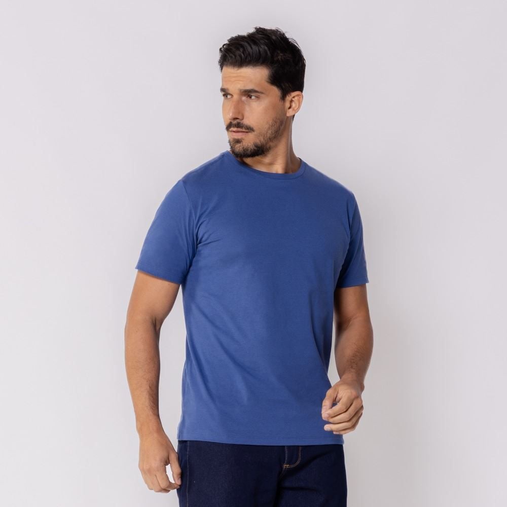 Camiseta Masculina Básica De Algodão Marc Alain