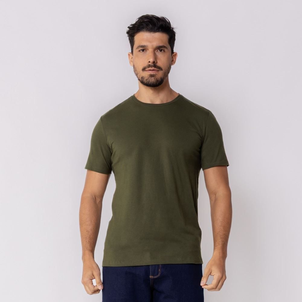 Camiseta Masculina Básica De Algodão Marc Alain