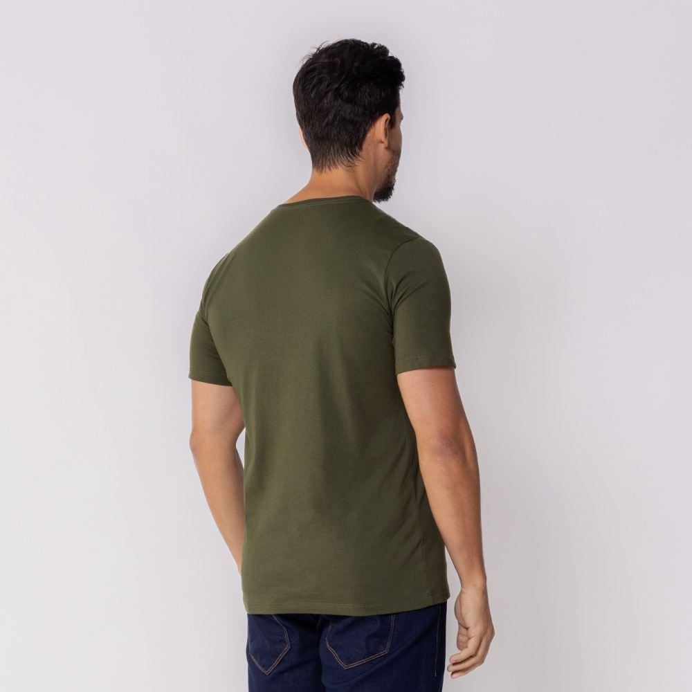Camiseta Masculina Básica De Algodão Marc Alain