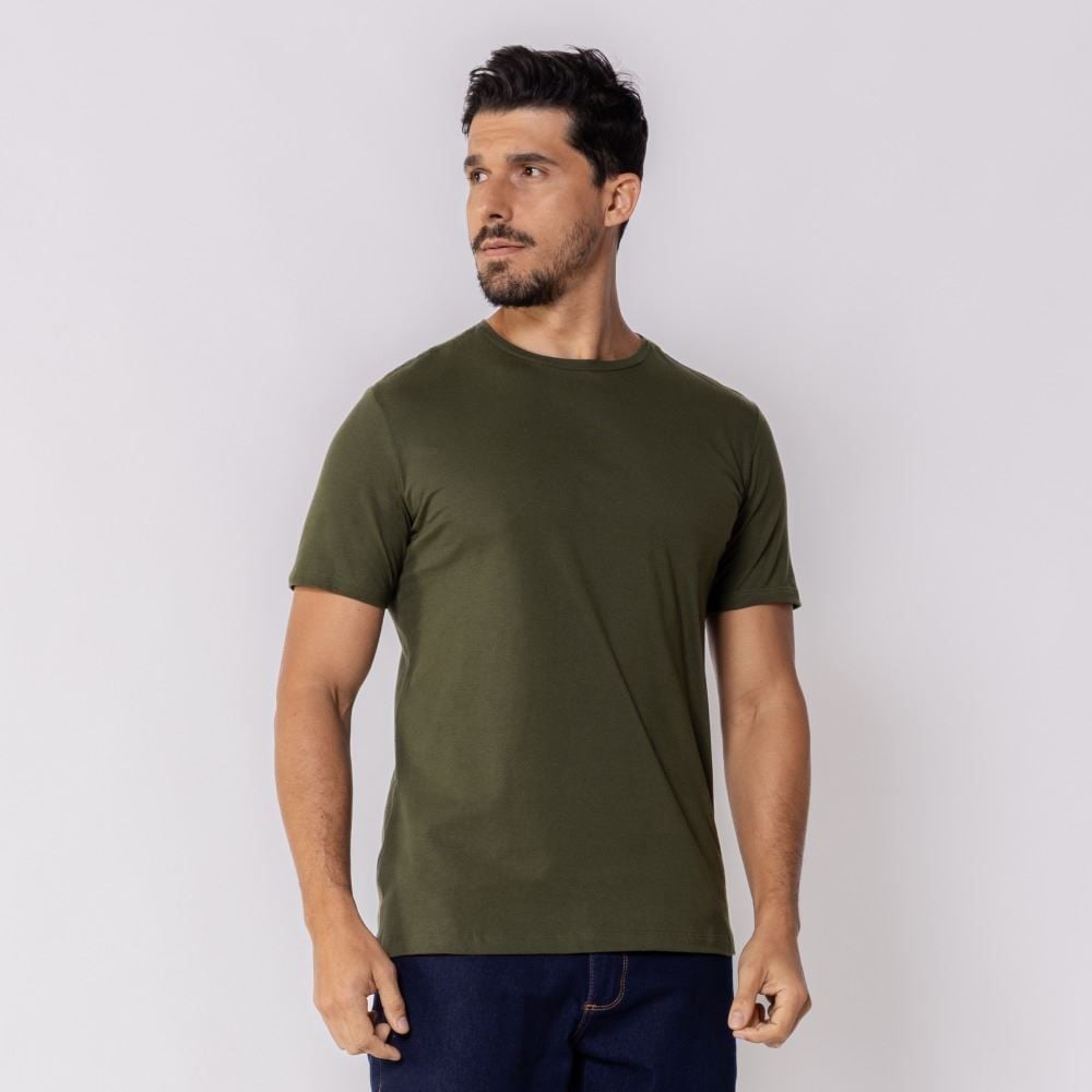 Camiseta Masculina Básica De Algodão Marc Alain