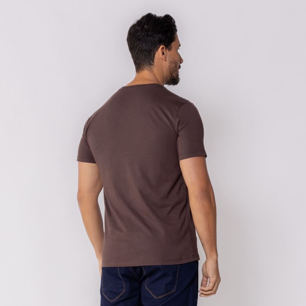 Camiseta Masculina Básica De Algodão Marc Alain