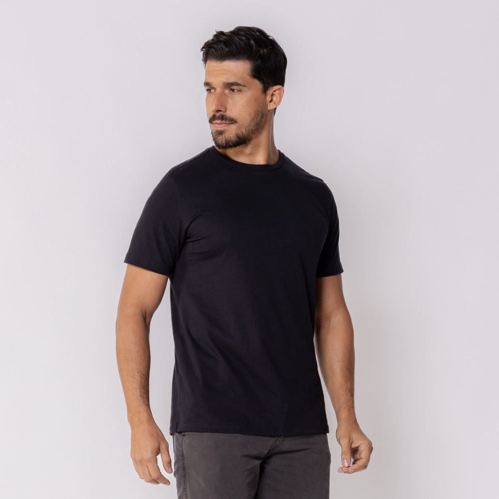 Camiseta Masculina Básica De Algodão Marc Alain