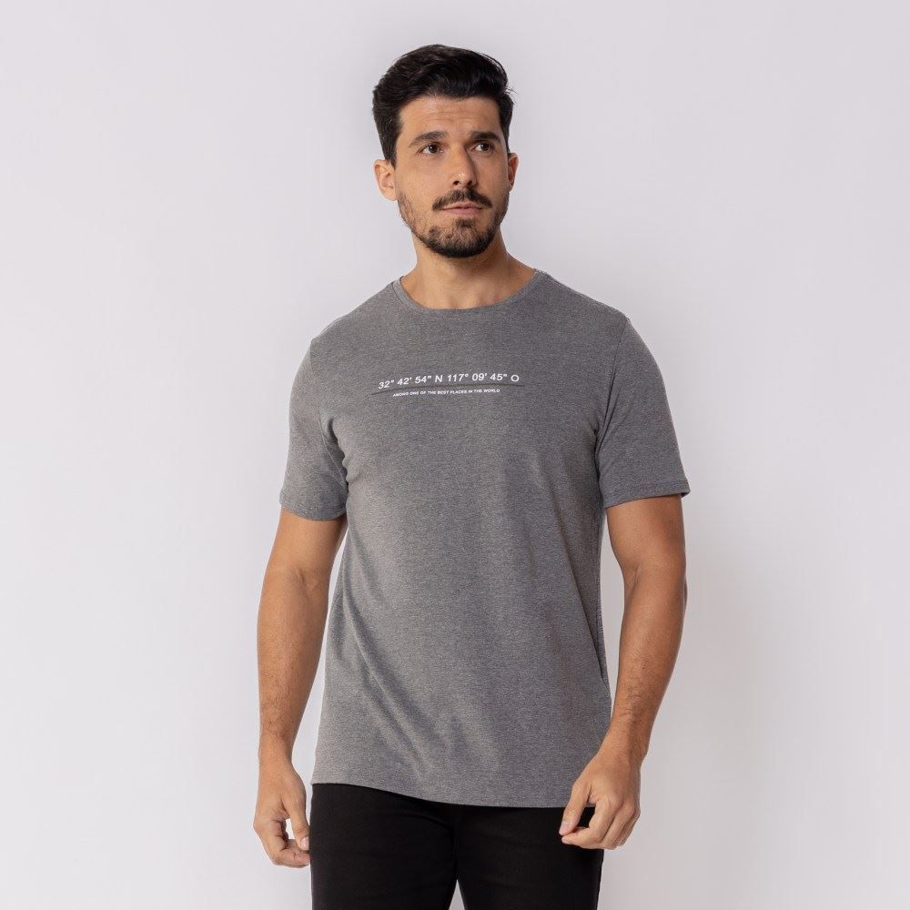 Camiseta Masculina Cotton Com Estampa Marc Alain 