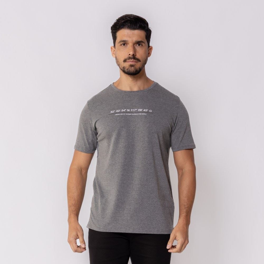 Camiseta Masculina Cotton Com Estampa Marc Alain 