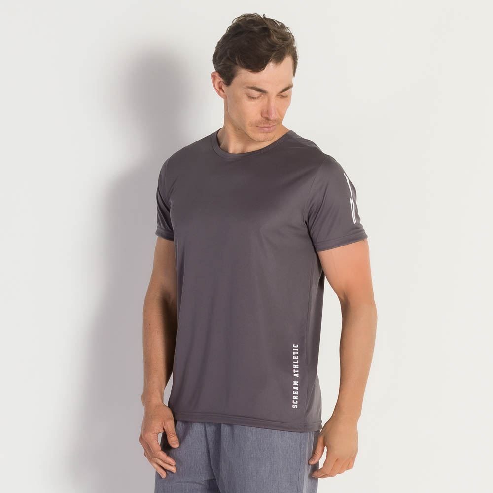 Camiseta Masculina Dry Com Estampa Na Lateral Scream