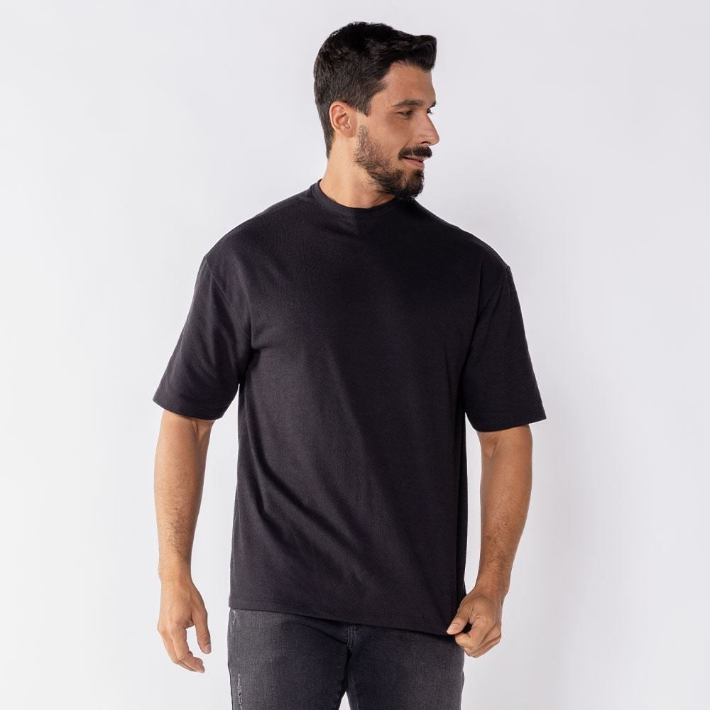 Camiseta Masculina Em Malha Crochê Thing