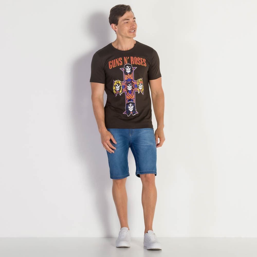Camiseta Masculina Guns N Roses Cross BandUP
