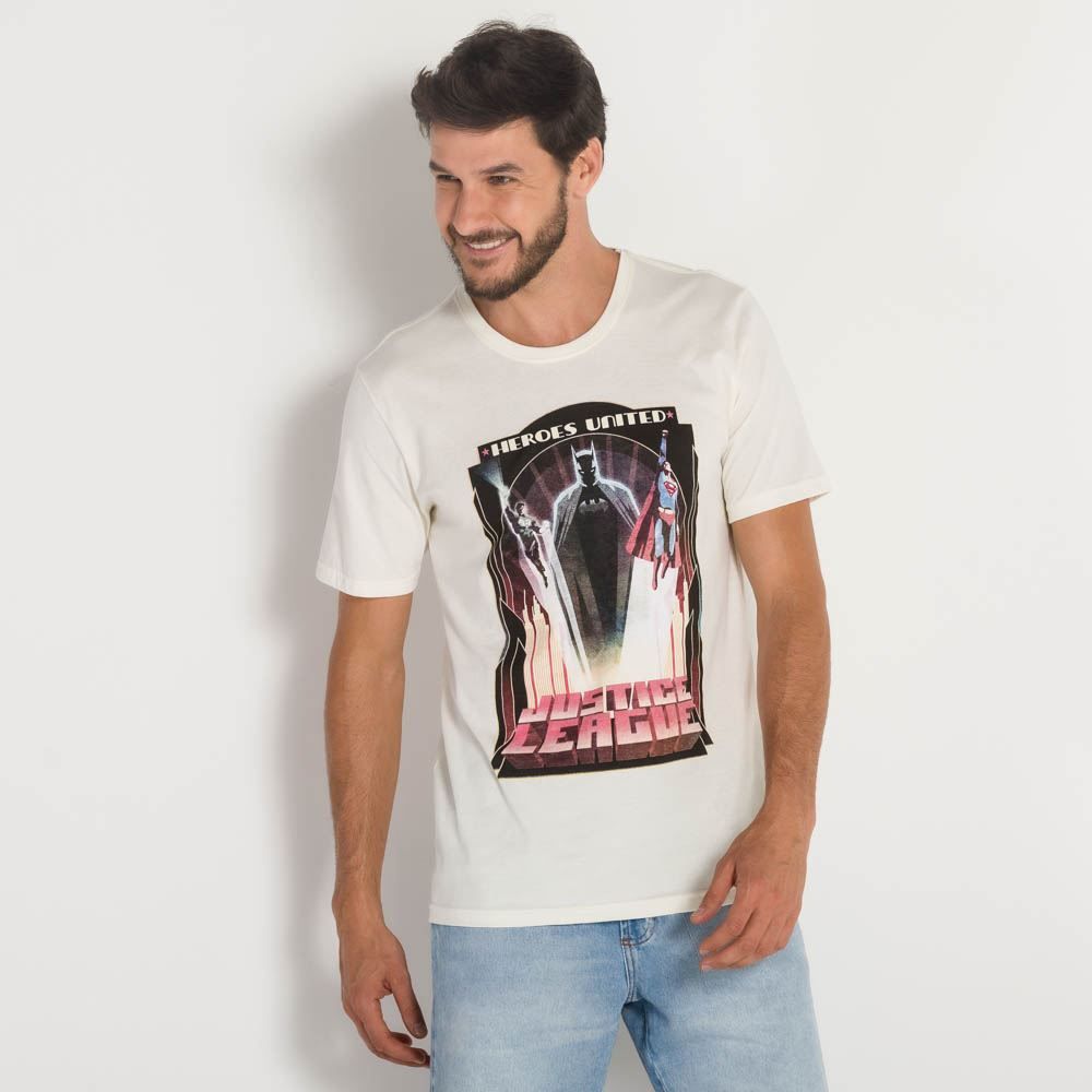 Camiseta Masculina Liga da Justiça Heróis BandUP