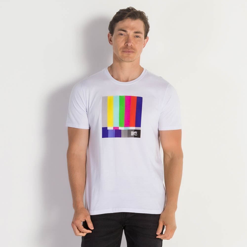 Camiseta Masculina M/Malha MTV Colors Banker